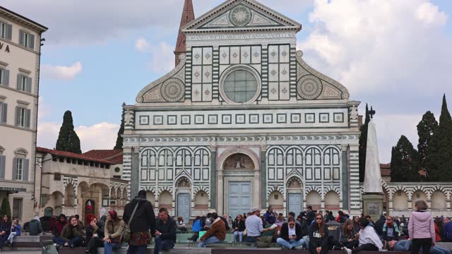 Basilica of Santa Maria Novella and the Surrounding Gardens in Florence, Italy