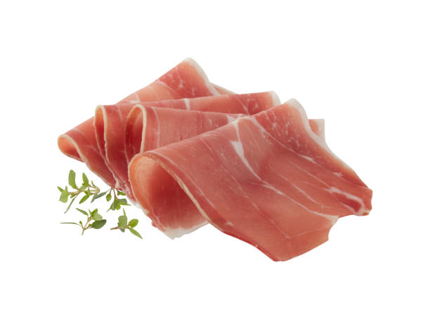 istock Fresh pork sliced thin shabu Cut out, isolated white background with clipping path 1504154042