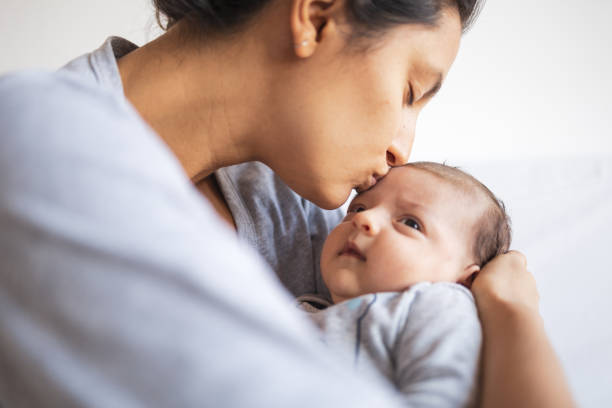 istock Mother and baby at home 1504154707