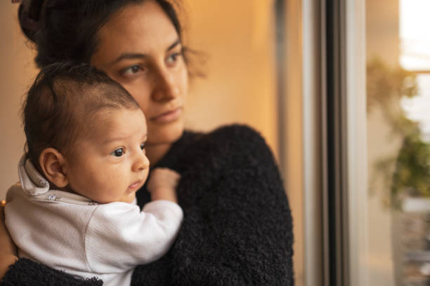 istock Mother and baby at home 1504157494
