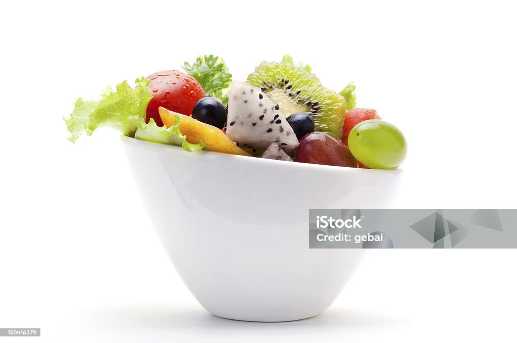 Фрукты и овощи комбинации в белый Чаша - Стоковые фото Без людей роялти-фри