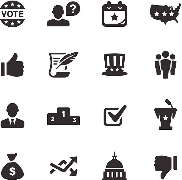 Politics Icons | Mono Series Professional icons for your website, application, or presentation. us constitution stock illustrations