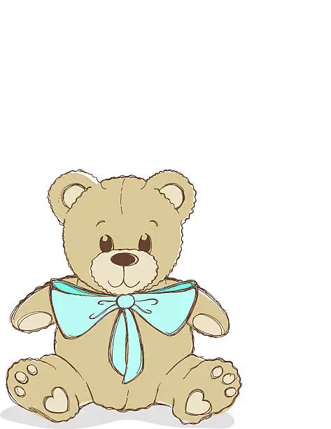 Vector illustration of Cute Boy Teddy Bear