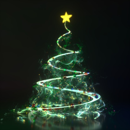 Abstract Christmas tree background illustration