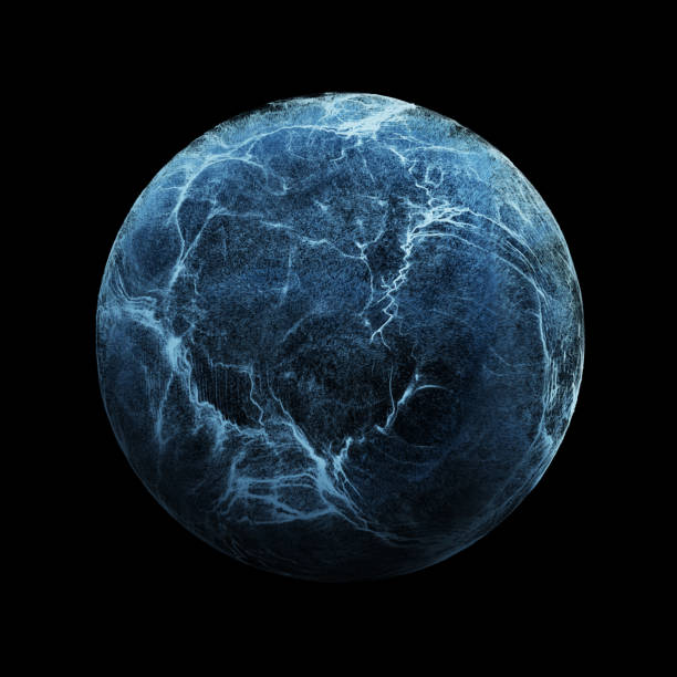 istock Abstract fluid, Water in sphere. particles flowing around sphere. 1504172669