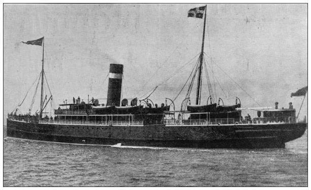 istock Antique image from British magazine: Twin-screw Steamship 