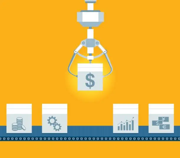 Vector illustration of Asset allocation, Investment