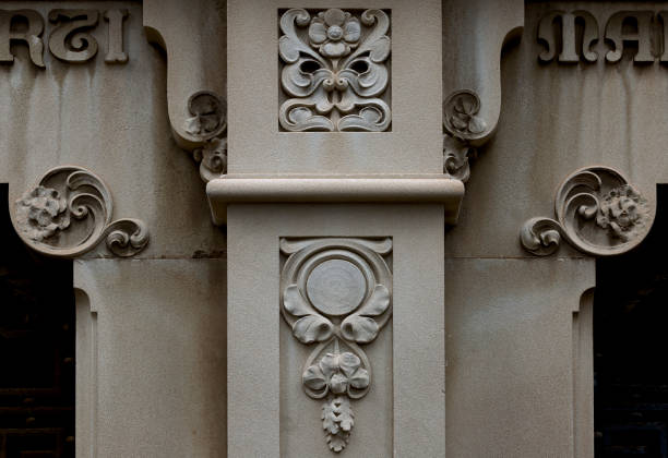 istock Symmetrical floral ornamentation in the pantheon 1504178926