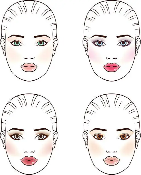 Vector illustration of Makeup Looks