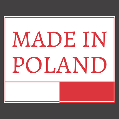 Made in Poland. Sticker, label, logo.