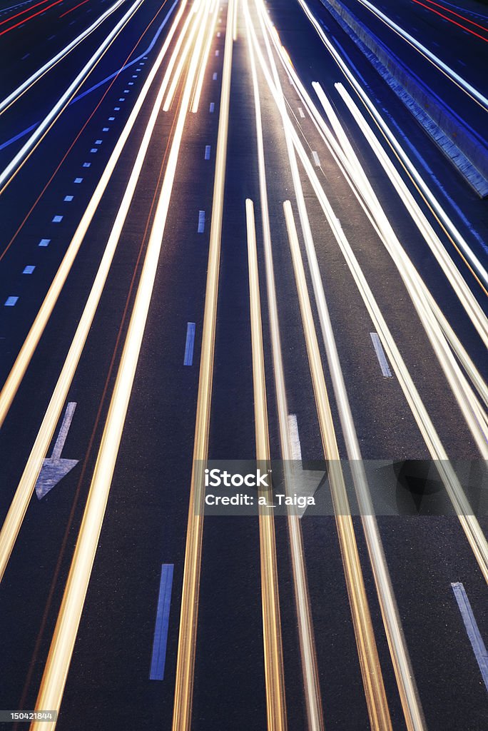 Abstract Real Traffic Road Background Abstract Real Traffic Road Background / High traffic road with automobile light trails in a rush-hour Activity Stock Photo