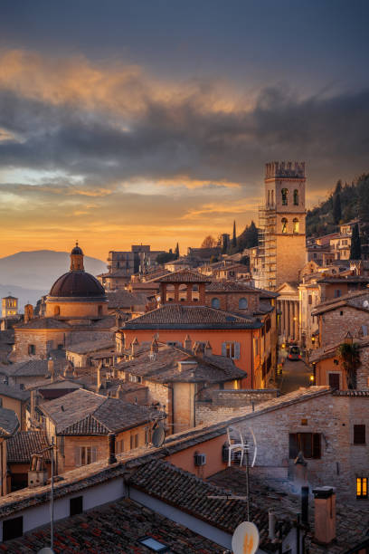 istock Assisi, Italy rooftop hilltop Old Town Skyline 1504225778