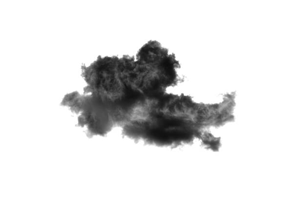 istock black cloud Isolated on white background,Smoke Textured,brush effect 1504246582