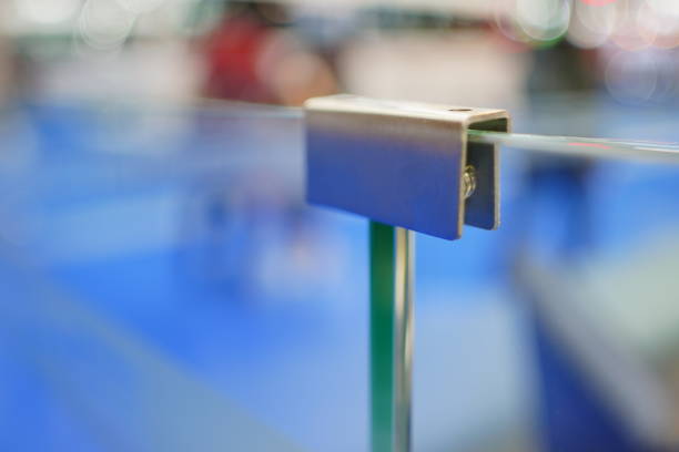 istock Metal fastener with fasteners for glass sides 1504252902