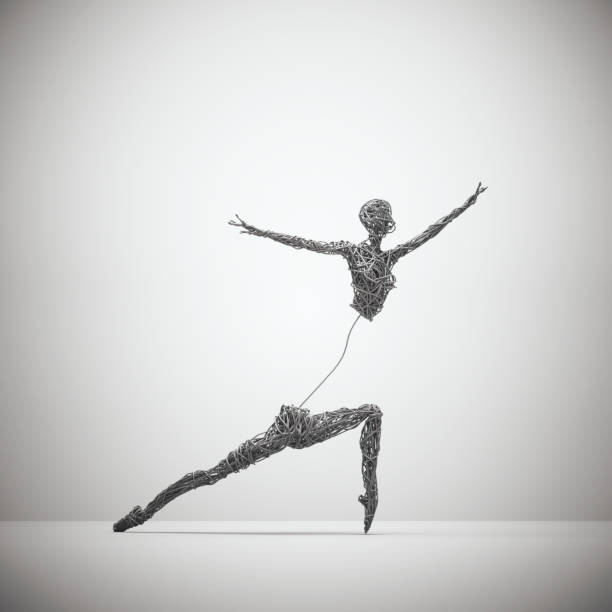 istock Woman made of wires dancing 1504257552