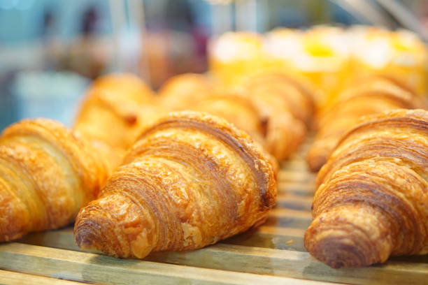 istock Fresh croissant for sale 1504258124