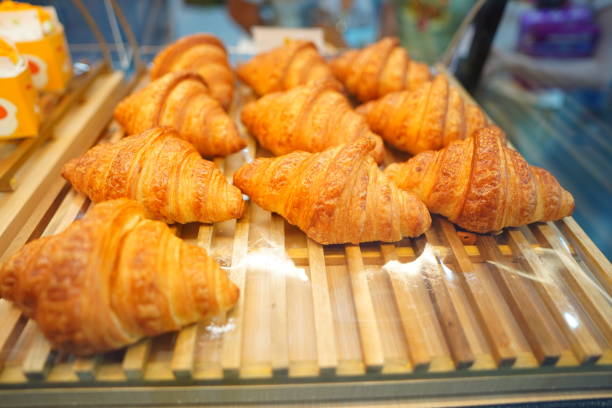 istock Fresh croissant for sale 1504258127