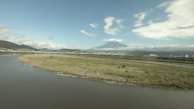 Mt. Fuji view from the Shinkansen, Tokyo, Japan