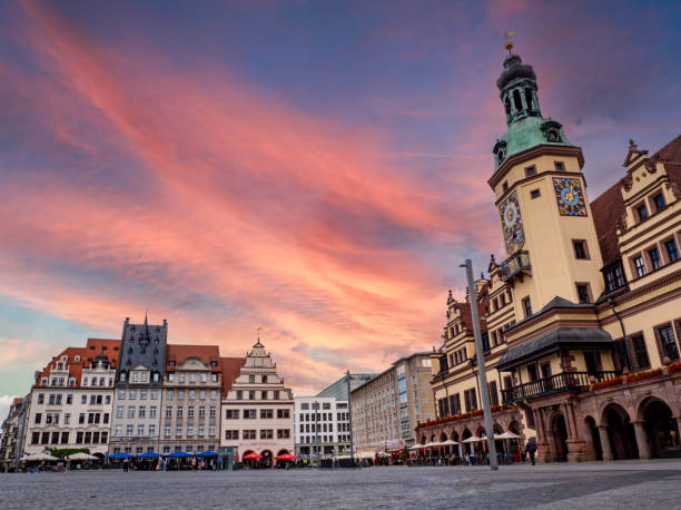 istock Leipzig town hall with market square 1504302742