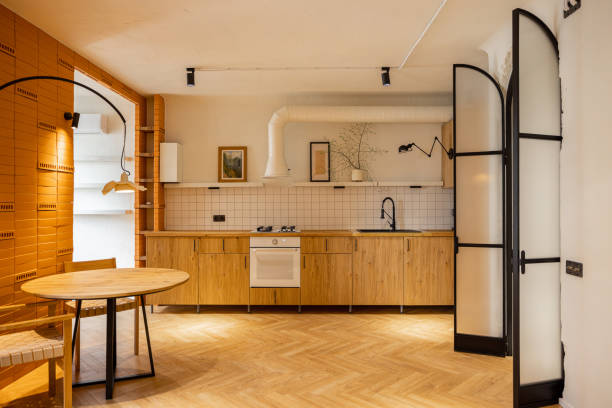 istock Interior view of stylish studio apartment 1504311415
