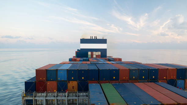 istock Ultra large container ship aft part of the vessel 1504332497