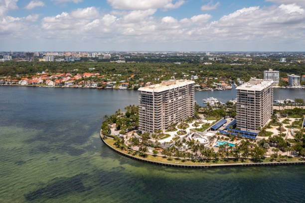 istock Apartment Hotel Miami Florida Drone View Beach Boats 1504344121