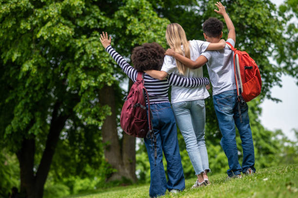 istock Volunteer spending time with kids and all looking happy 1504355825