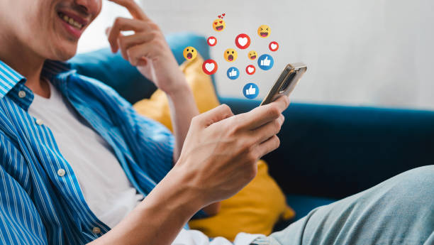 istock Man using social media and digital online, man using smart phone with Social media. concept of living on vacation and playing social media. online marketing, technology network concept. 1504395281