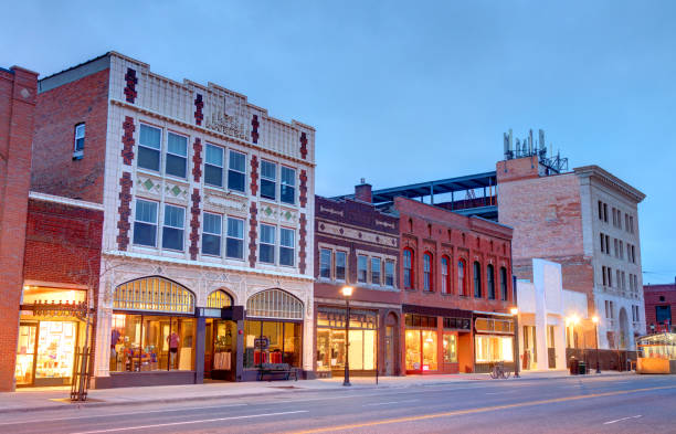 Downtown Bozeman, Montana - fotografia de stock