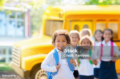 istock Kids back to school. Group of children. 1504449716