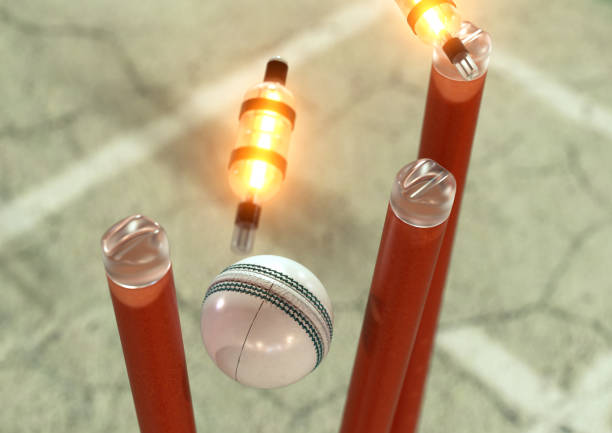 istock Ball Striking Illuminated Cricket Wickets 1504478068