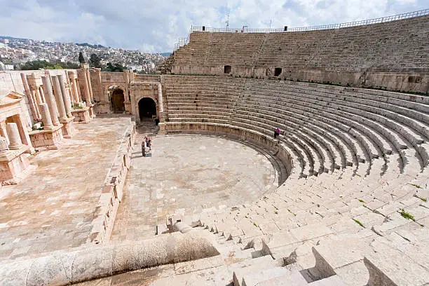 Large South Theatre - in antique town Jerash, Jordan