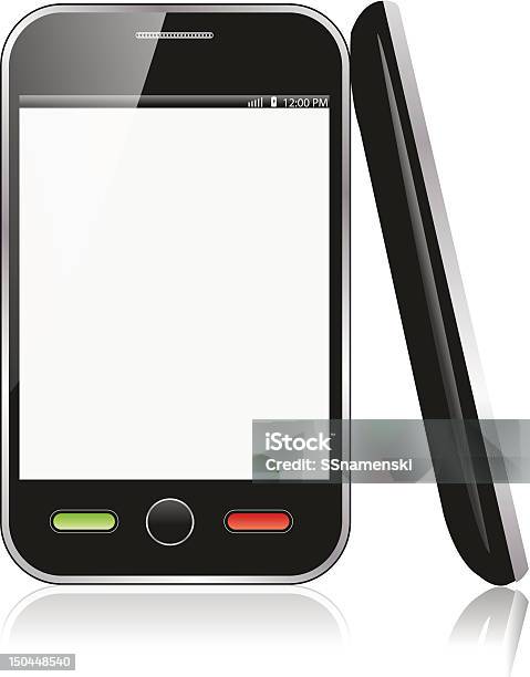 Ilustración de Teléfono Inteligente y más Vectores Libres de Derechos de Blanco - Color - Blanco - Color, Dispositivo de información móvil, Elegancia