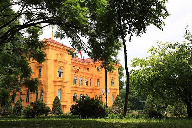istock Ho Chi Minh, the Presidential Palace with plant frame 150448836
