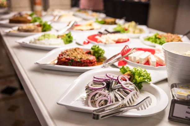 istock Catering  appetizer buffet food in hotel restaurant 1504491846