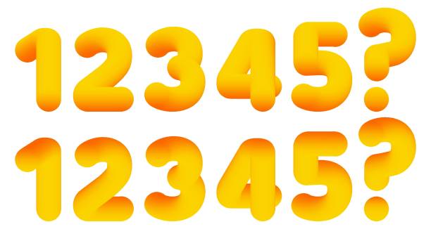 istock Set of yellow, gold 3d letters, numbers, 123. Vector illustration on white background. Sign and simbols for postcard, banner, advertisement, advertising, celebrate, poster, cards, holiday decor. 1504498738