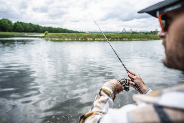 istock Spinning Fishing at te subburban river 1504499940