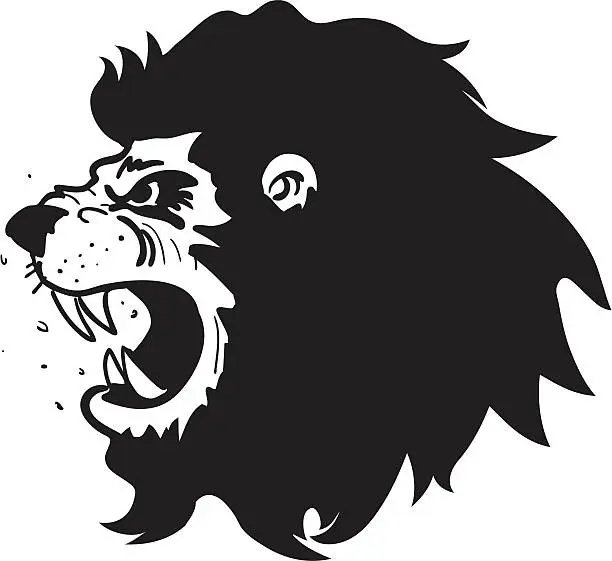 Vector illustration of lion head