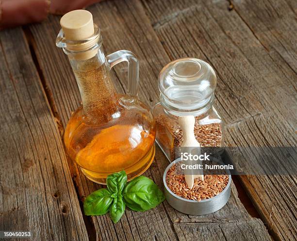 Dried Linseed With Macerated Oil Stock Photo - Download Image Now - Cooking Oil, Essential Oil, Alternative Therapy