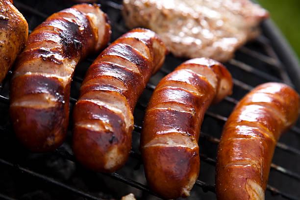 istock Grilling meat in flames, tasty dinner 150451000
