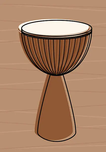 Vector illustration of Retro Djembe