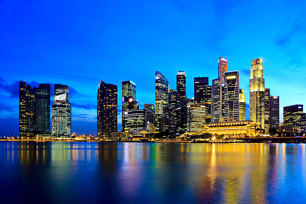 istock Singapore city skyline at night 150451377