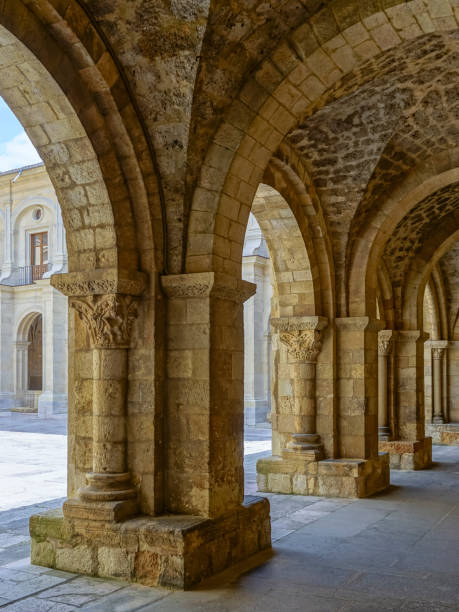 istock Stone columns in the cloister inside the Leon cathedral 1504513823
