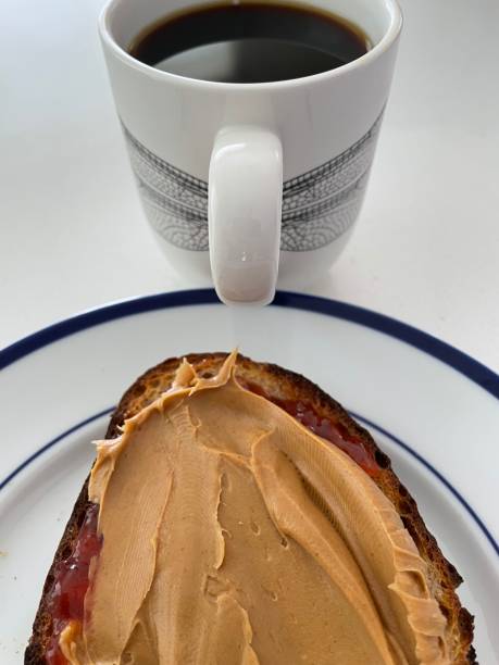 Peanut Butter Jelly Toast with Coffee