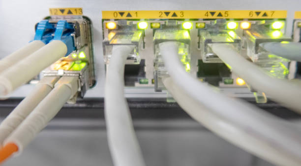istock Ethernet Switch with Optical and Copper Ports 1504519091
