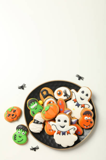 istock Concept of Halloween sweets, funny sweets, space for text 1504522378