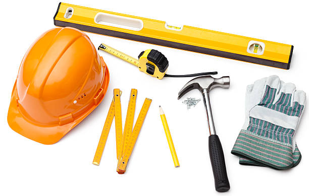 рабочие материалы, персонал - hammer nail work tool construction стоковые фото и изображения