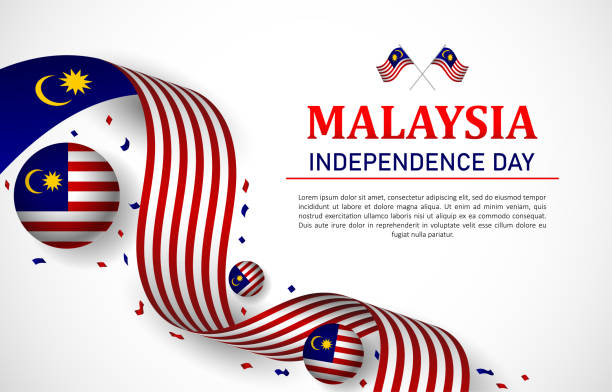 Vector of Malaysia Independence Day Background - ilustração de arte vetorial