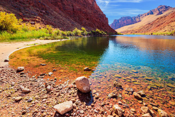 istock The water reflects the steep rocks. 1504570461
