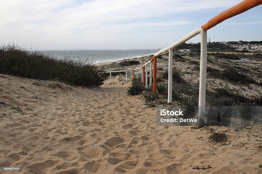 away to the beach Way to the beach with railings. Beach Stock Photo